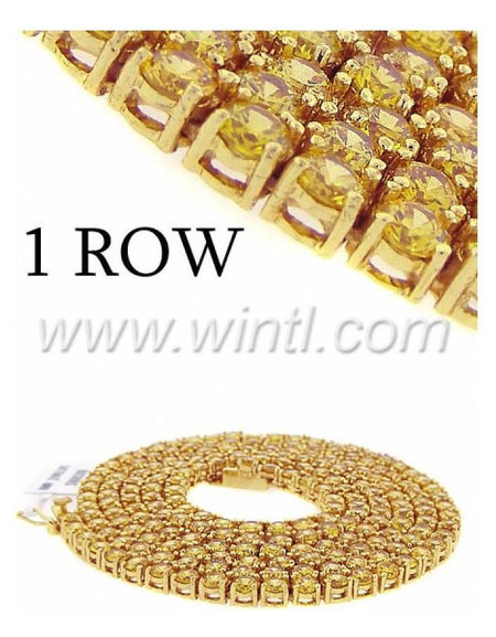 Designer Iced Bling One Row Cz Chain 30" - 4mm