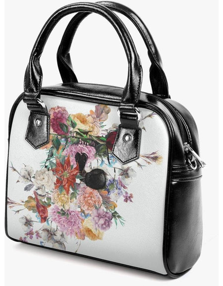 Jacki Easlick Floral Skull Leather Saddle Bag - A Statement of Elegance