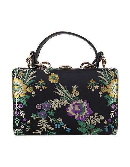 Elegant Blooms Flower Clutch Evening Bag