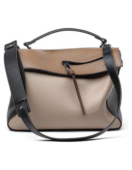 Genuine Leather Luxe Shoulder Bag - Style 7407