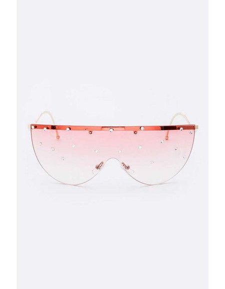 Crystal Pave Iconic Oversize Sunglassses