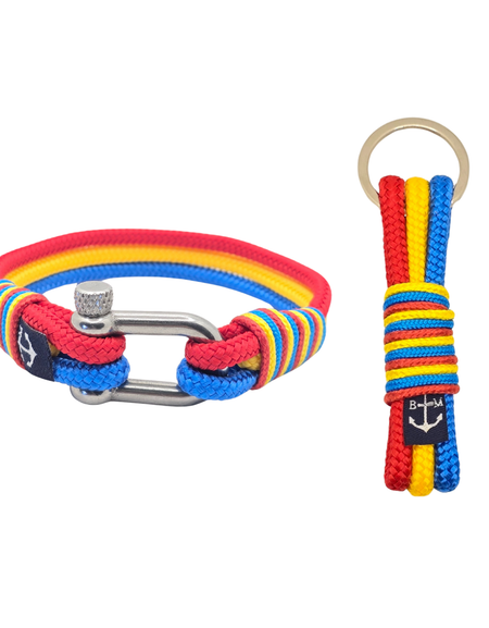 Romanian Flag Sailor Bracelet and Keychain-0