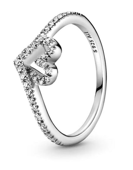 PANDORA JEWELRY Mod. SPARKLING WISHBONE HEART RING-0