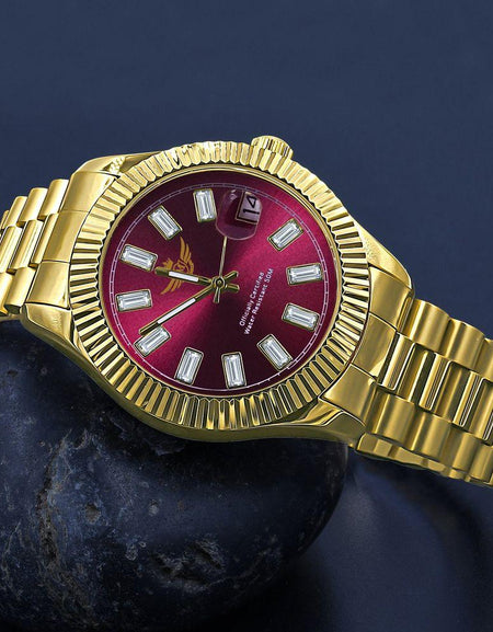 Bliss Master Cosmic Steel CZ Watch - A Symphony of Elegance