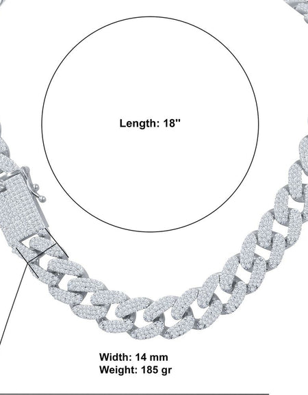LUISANTE 14MM Bling Chain: A Statement of Elegance and Luxury