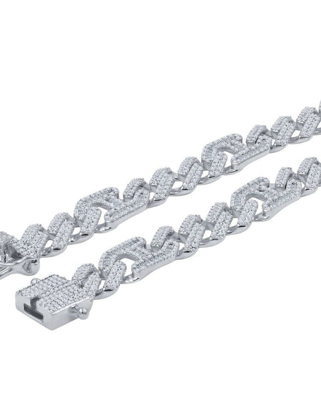 Bling Master Jewelry Ingress Brass 12MM CZ Chain