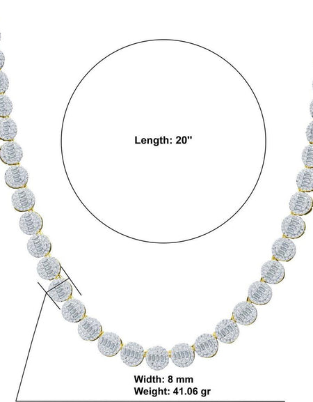 CLAIR Sterling Silver 8mm 20" Chain – Exquisite Elegance