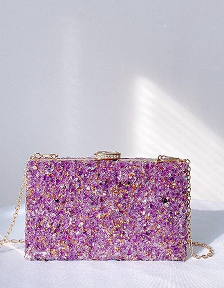 Jeweled Handbag - 2022 New Stone Pattern Acrylic Evening Bag