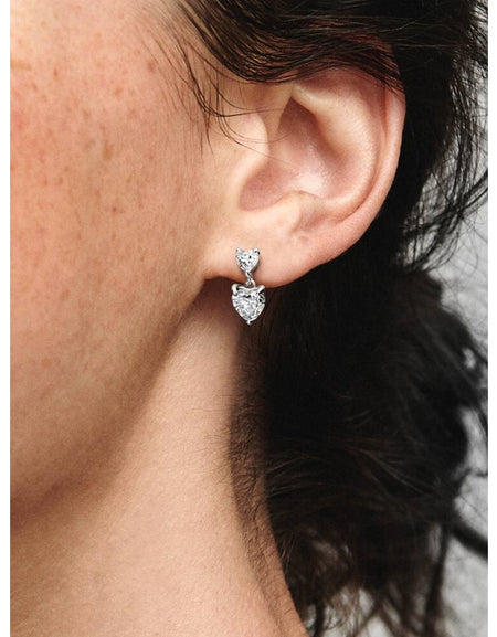 PANDORA JEWELRY Mod. SPARKLING DOUBLE HOOP EARRINGS-1