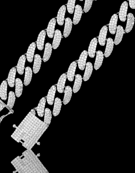 Bling Master Chatoyant 14MM Sterling Silver Chain