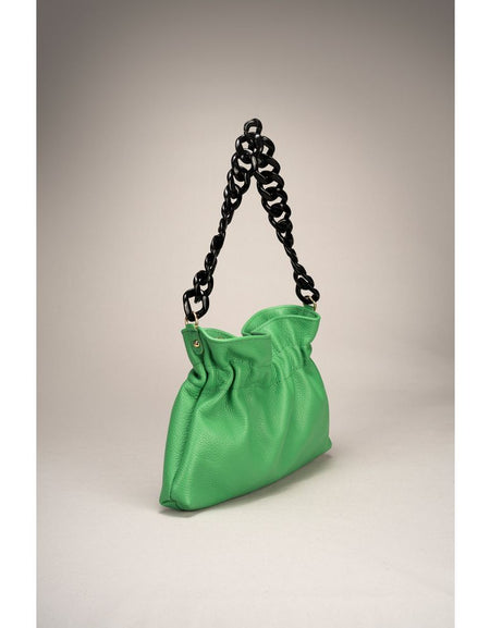 MALVINA VERDEMELA: Exquisite Italian Grain Leather Handbag