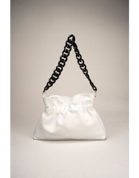 Malvina White - Exquisite Grain Leather Handbag