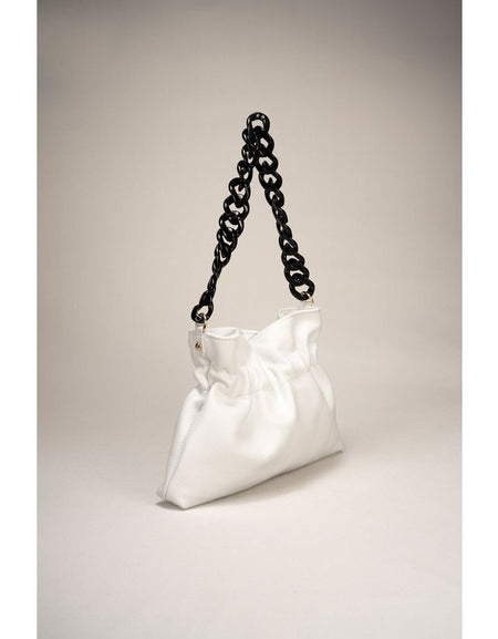 Malvina White - Exquisite Grain Leather Handbag