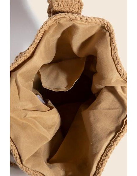 Fame Intricate Braided Single Strap Drawstring Bag