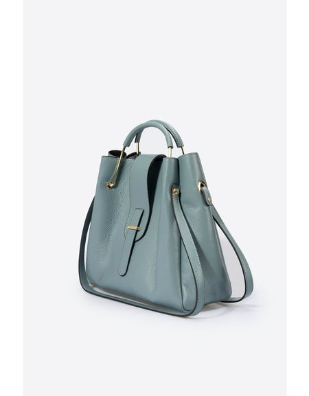 DIONE MINERAL - Exquisite Grain Leather Top Handle Bag for Women