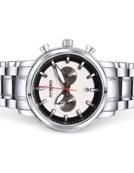 Amber Time Men's Quartz Chronograph Watch - A Statement of Elegance