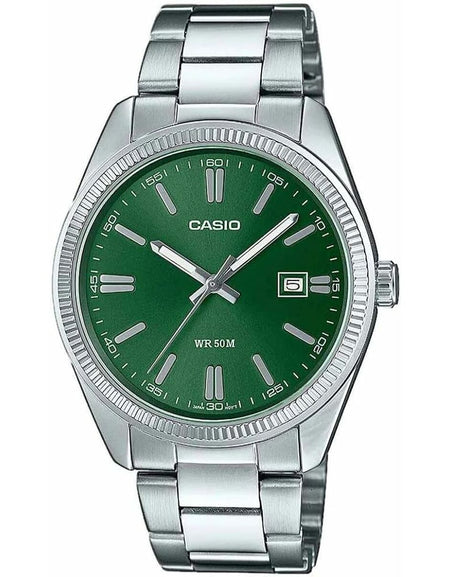 Men's Watch Casio Green Silver-0