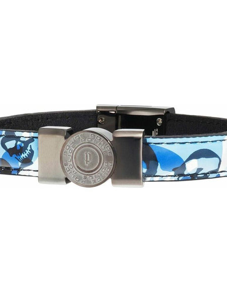 Men's Bracelet Police PJ25556BLU.03-L Leather 21 cm-0
