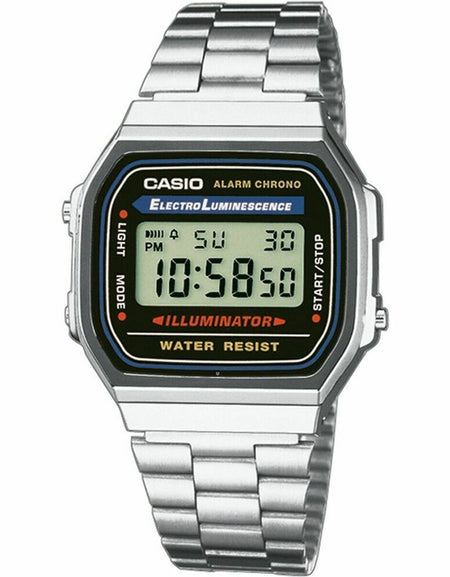 Men's Watch Casio A168WA-1YES Black Silver-0