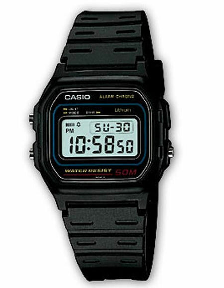 Men's Watch Casio W-59-1VQES Black Grey (Ø 34 mm)-0