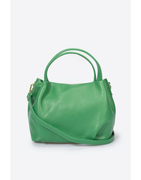 MAIA MELA Women's Grain Leather Handbag