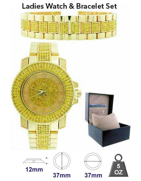 Designer Watch & Bracelet Set for Women - Elegance Redefined