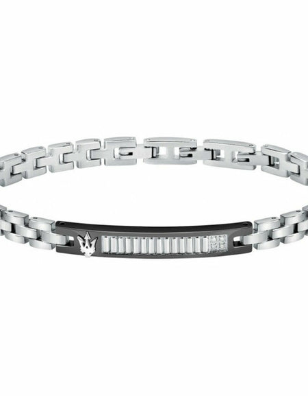 Men's Bracelet Maserati Stainless steel 21,5 cm Silver-0