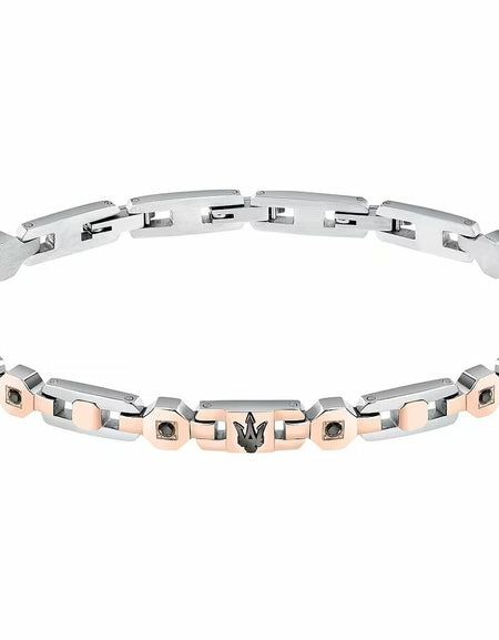 Men's Bracelet Maserati Stainless steel 21,5 cm Silver-0