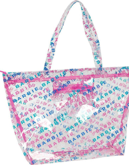 Women's Handbag Barbie Logomania Transparent Light Pink 54 x 35 x 17 cm-0