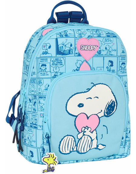 Casual Backpack Snoopy Love Light Blue 25 x 30 x 13 cm-0
