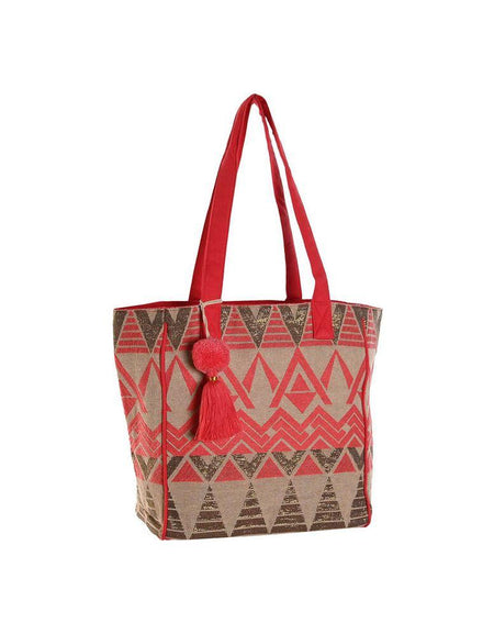 Shoulder Bag Home ESPRIT Beige Fuchsia 31 x 16 x 66 cm-0