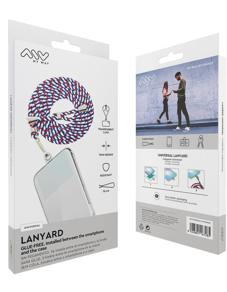 Mobile Phone Lanyard Myway Blue Red-1