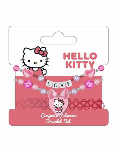 Girl's Bracelet Hello Kitty Fuchsia 3 Pieces-1