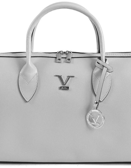 V Italia Womens Handbag Grey V014-S SAFFIANO GRIGIO