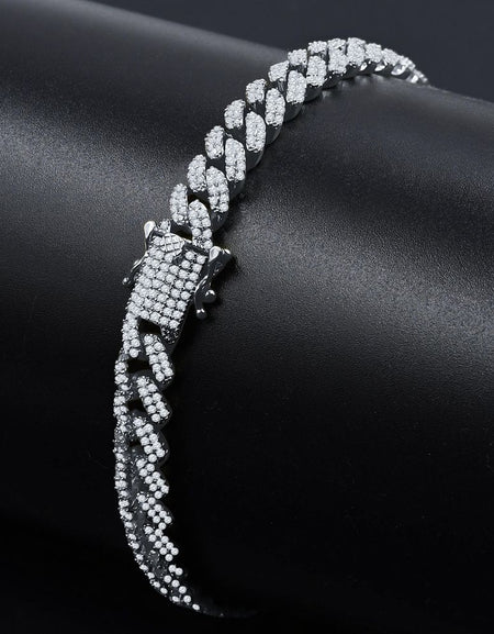BIBELOT 6MM Silver Cuban Bracelet - Luxurious Bling