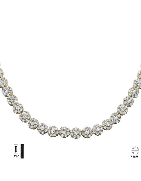 CZ Flower Chain: A Touch of Extravagance in Gold