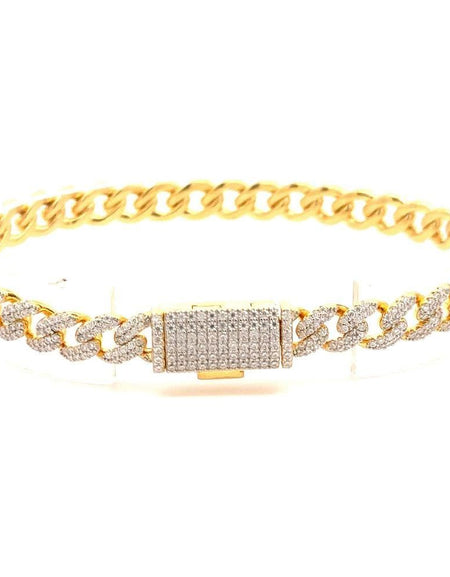 BIBELOT 6MM 925 Silver Cuban Bracelet - Exquisite Bling Accessory