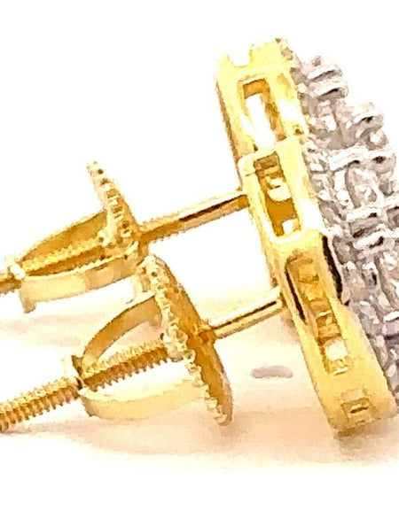 DRACONIS 0.41 CTW Gold Moissanite Iced Out Earring
