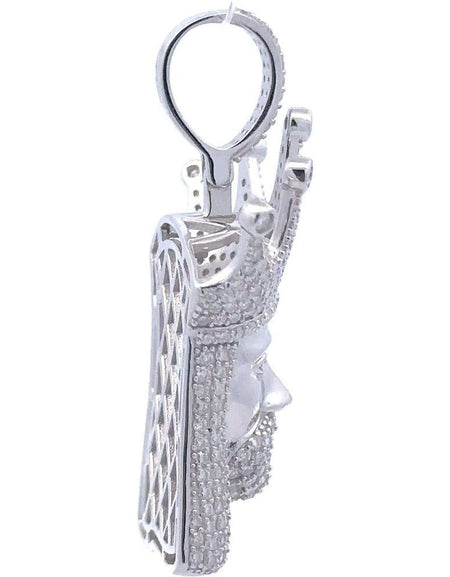 AVENYX Regal Pride CZ Rhodium Pendant