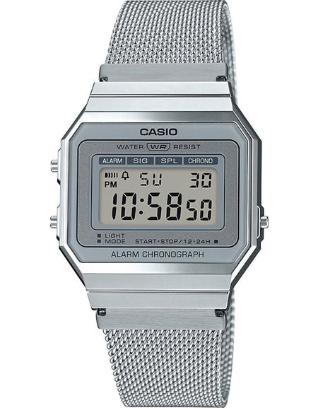 CASIO VINTAGE Mod. ICONIC SLIM DESIGN - SILVER MESH-0