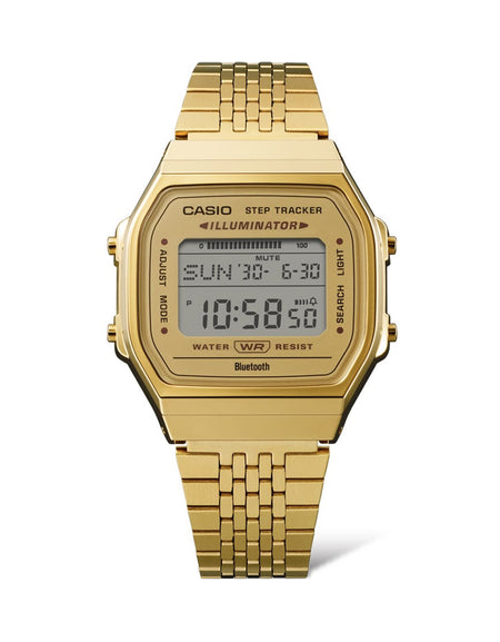CASIO VINTAGE Mod. BLUETOOTH® SMARTPHONE LINK - GOLD - built-in accelerometer senses body movements + steps counter-1