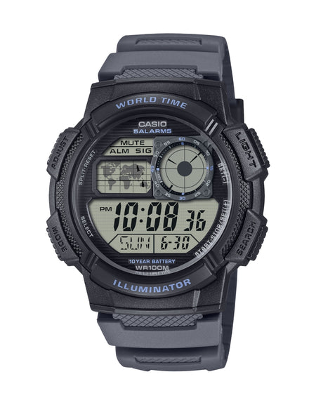 CASIO SPORT Mod. DIVER - WORLD TIME ILLUMINATOR 5 ALARMS. 10 YEARS BATTERY-0