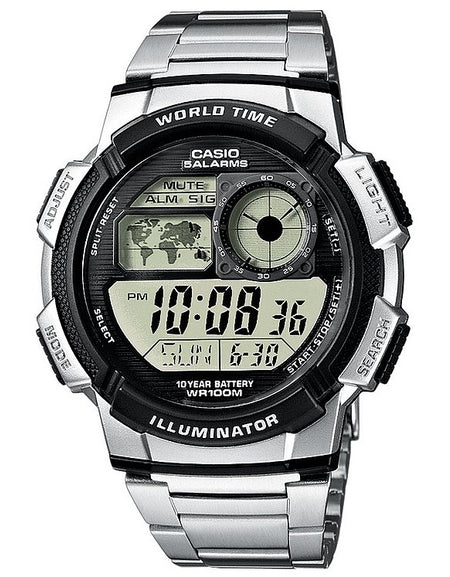 CASIO SPORT Mod. DIVER - WORLD TIME ILLUMINATOR - 5 ALARMS. 10 YEARS BATTERY-0
