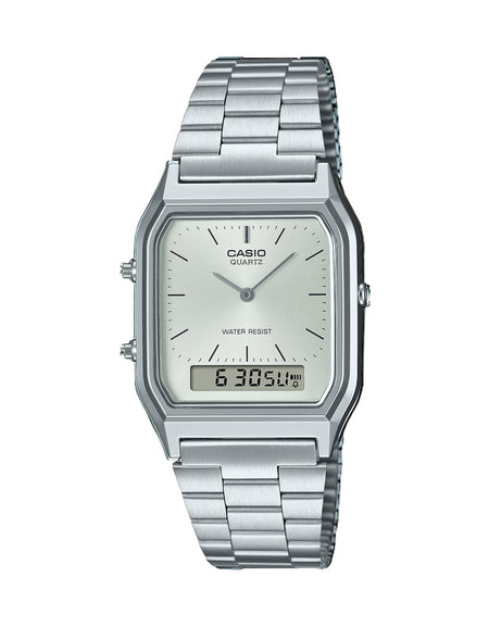 CASIO VINTAGE Mod. EDGY COLLECTION SUNRAY DIAL - SILVER-0