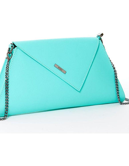 Angelica Turquoise Clutch Leather
