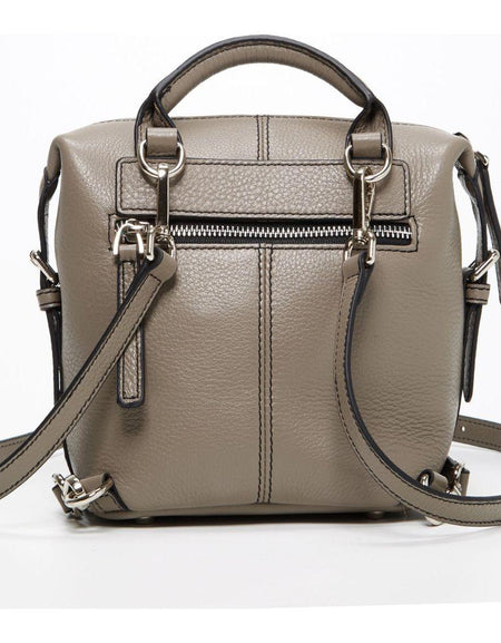 Ashley Gray Leather Backpack Purse
