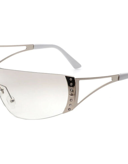 Vaeris - Rimless Rectangle Chic Rhinestone Luxury Sunglasses