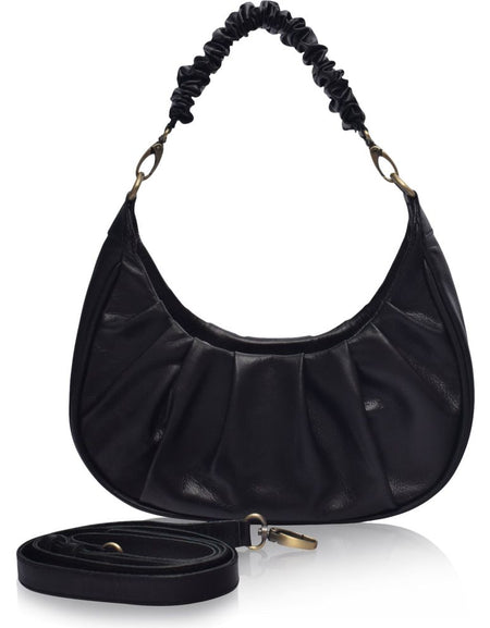 Camille Ruched Leather Bag