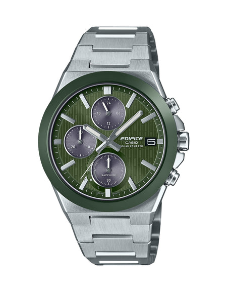 CASIO EDIFICE Mod. SOLAR POWERED CHRONOGRAPH - GREEN-0