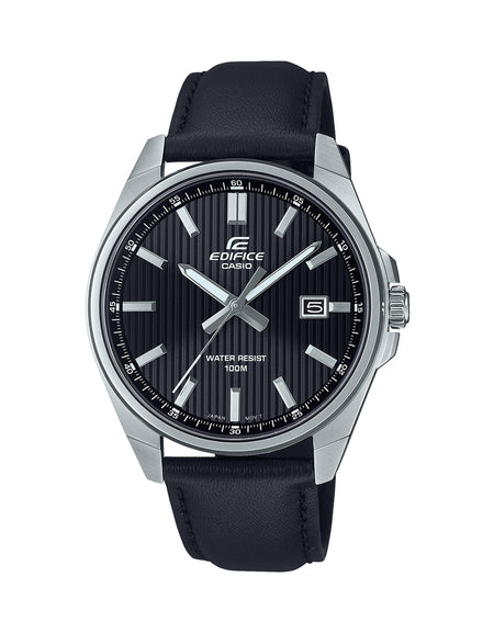 CASIO EDIFICE Mod. CLASSIC DATE - LEATHER, BLACK ***SPECIAL PRICE***-0